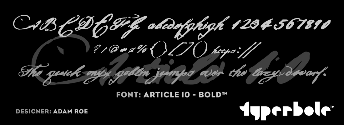 ARTICLE 10 - BOLD™ Font by Lunchbox™ - Lunchbox™ Font Collection
