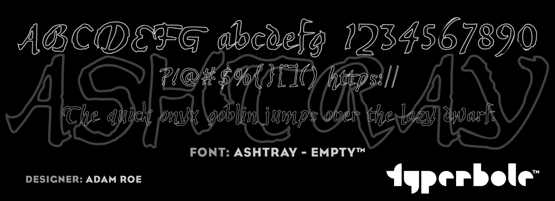 ASHTRAY - EMPTY™ Font by Lunchbox™ - Lunchbox™ Font Collection