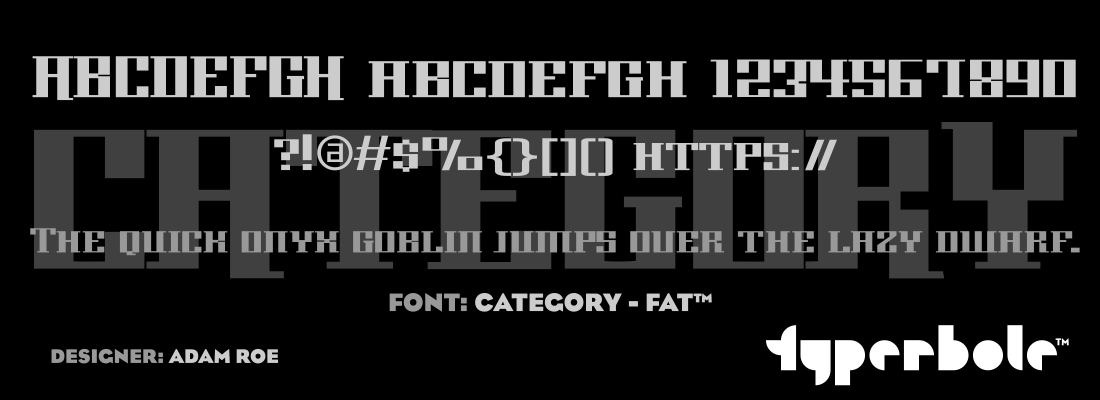 CATEGORY - FAT™ Font by Lunchbox™ - Lunchbox™ Font Collection