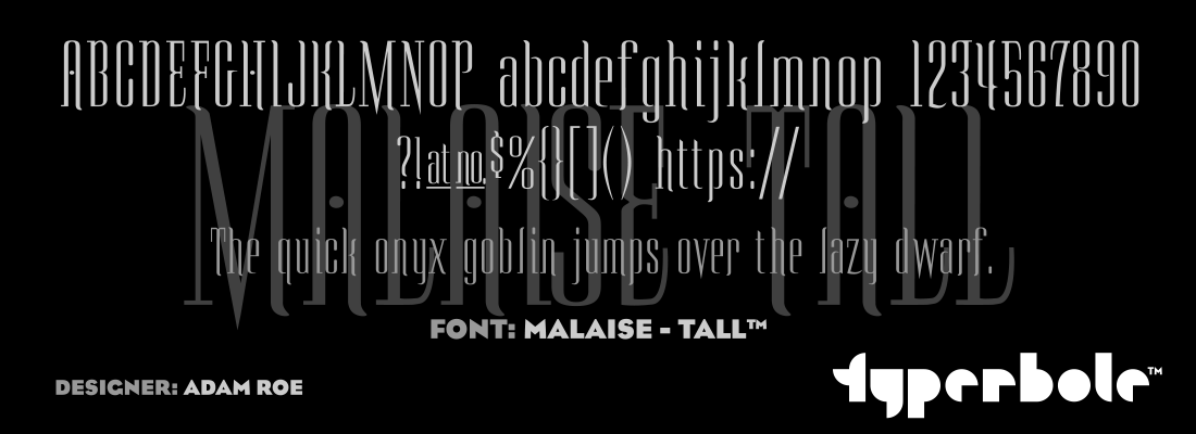 MALAISE - TALL™ Font by Lunchbox™ - Lunchbox™ Font Collection