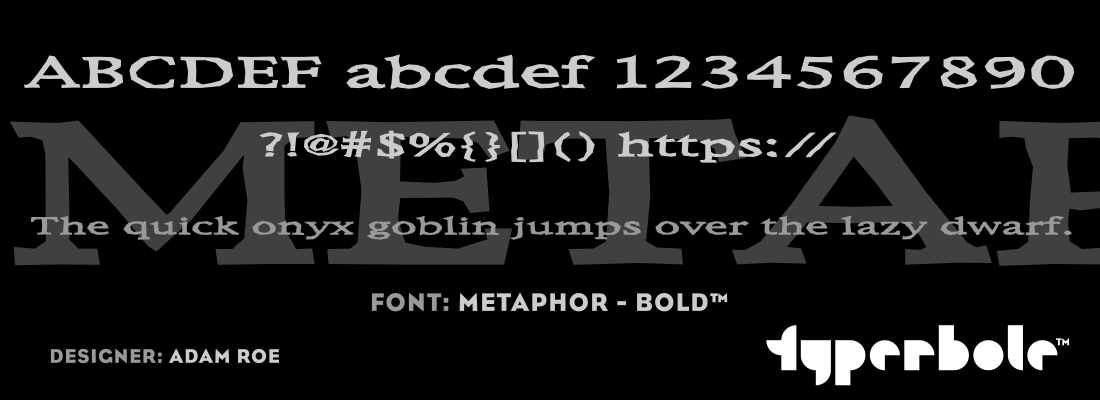 METAPHOR - BOLD™ Font by Lunchbox™ - Lunchbox™ Font Collection