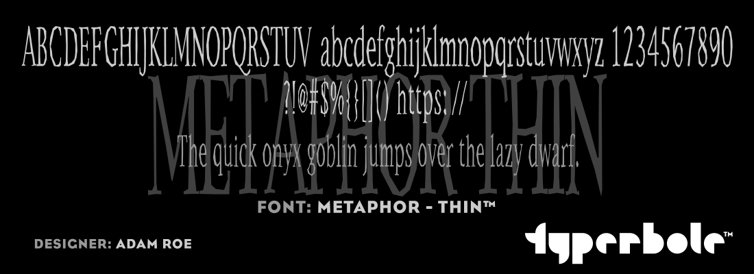 METAPHOR - THIN™ Font by Lunchbox™ - Lunchbox™ Font Collection