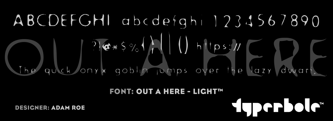 OUT A HERE - LIGHT™ Font by Lunchbox™ - Lunchbox™ Font Collection