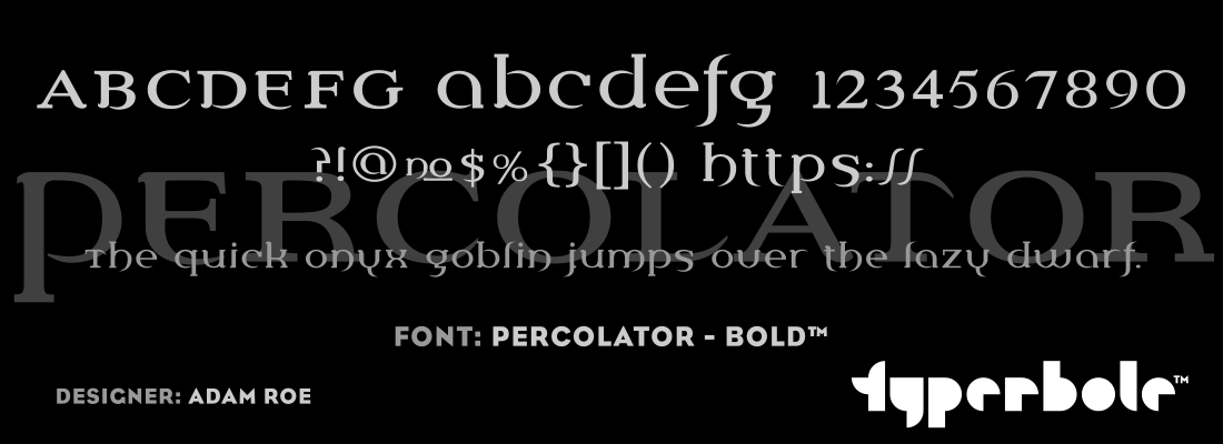 PERCOLATOR - BOLD™ Font by Lunchbox™ - Lunchbox™ Font Collection