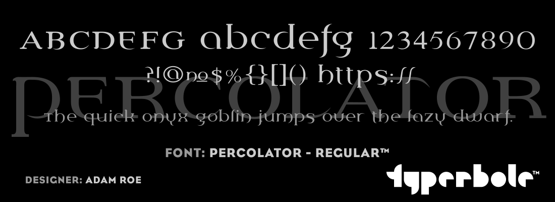PERCOLATOR - REGULAR™ Font by Lunchbox™ - Lunchbox™ Font Collection