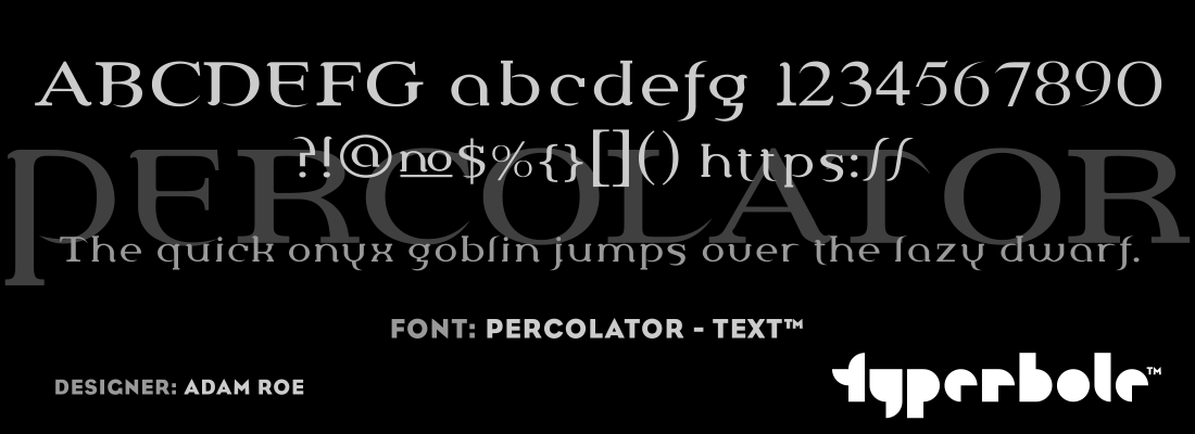PERCOLATOR - TEXT™ Font by Lunchbox™ - Lunchbox™ Font Collection