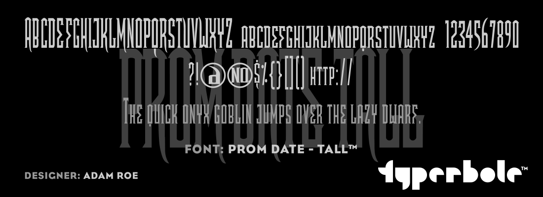 PROM DATE - TALL™ Font by Lunchbox™ - Lunchbox™ Font Collection
