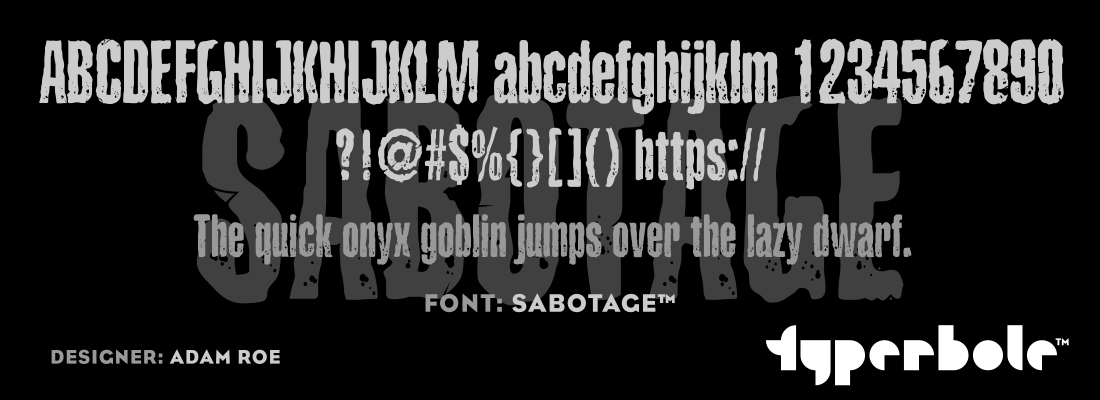 SABOTAGE™ Font by Lunchbox™ - Lunchbox™ Font Collection