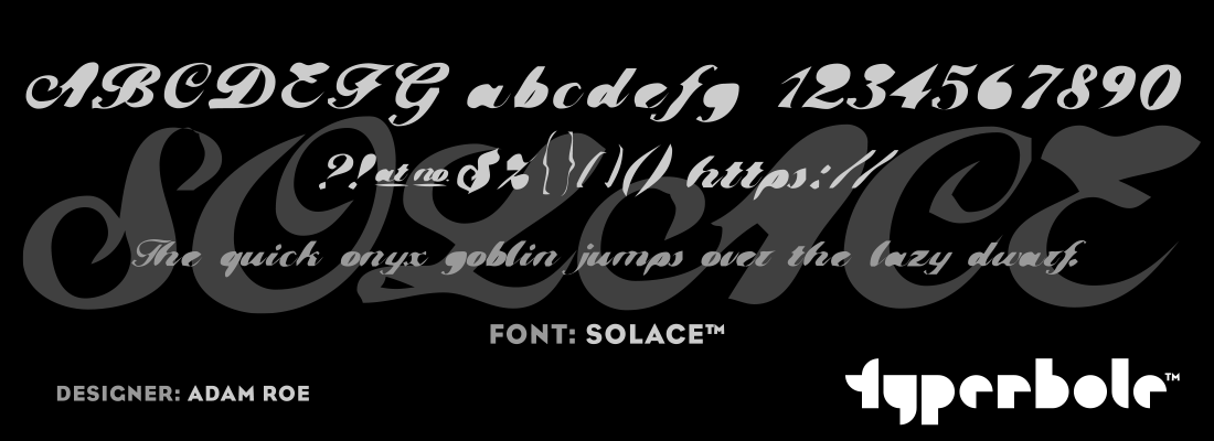 SOLACE™ - Typerbole™ Master Collection | The Greatest Fonts on Earth™