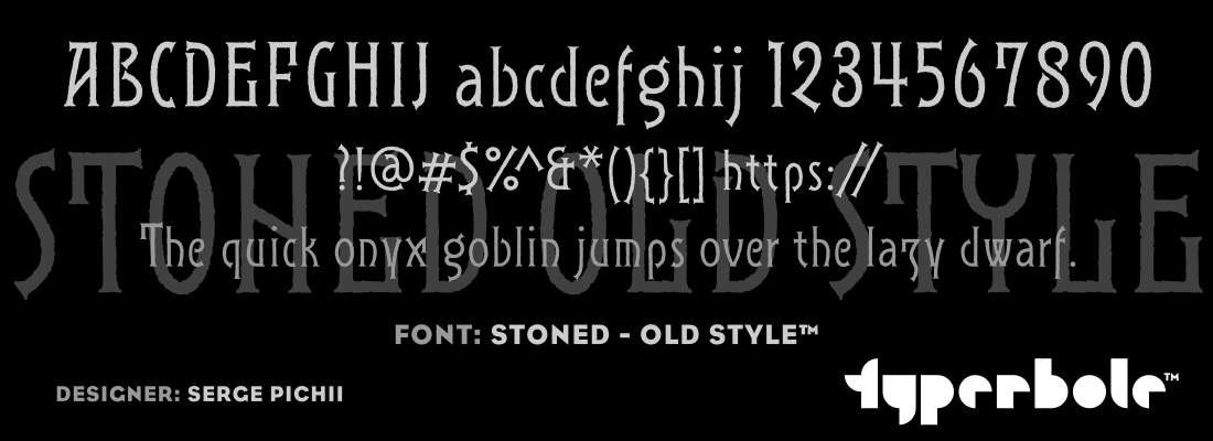 STONED - OLD STYLE™ - Typerbole™ Master Collection | The Greatest Fonts on Earth™