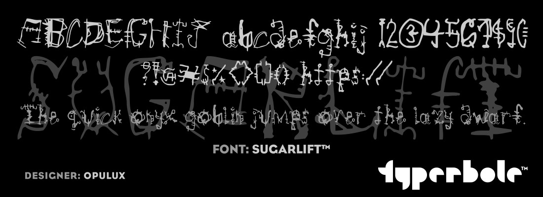 SUGARLIFT™ - Typerbole™ Master Collection | The Greatest Fonts on Earth™
