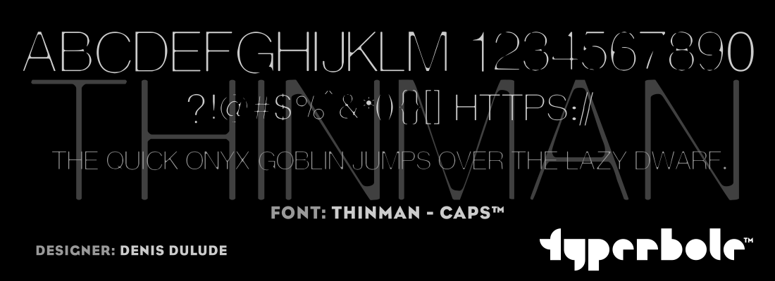 THINMAN - CAPS™ - Typerbole™ Master Collection | The Greatest Fonts on Earth™