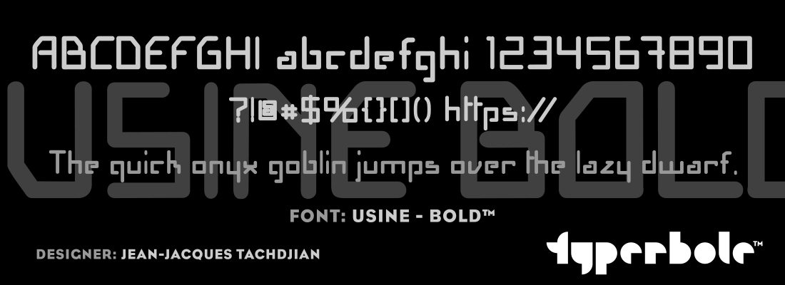 USINE - BOLD™ - Typerbole™ Master Collection | The Greatest Fonts on Earth™