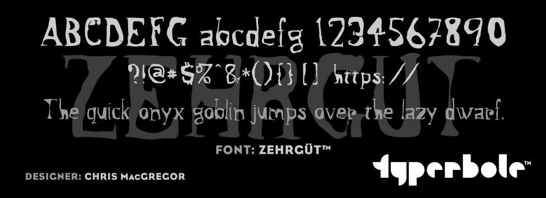 ZEHRGUT™ - Typerbole™ Master Collection | The Greatest Fonts on Earth™