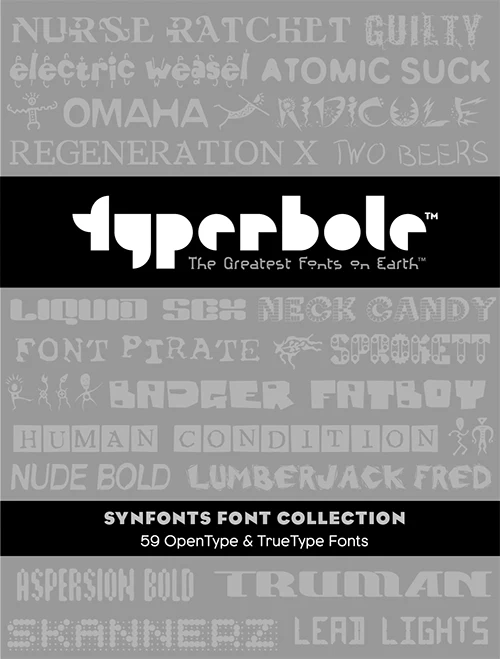 Synfonts font collection specimen cover