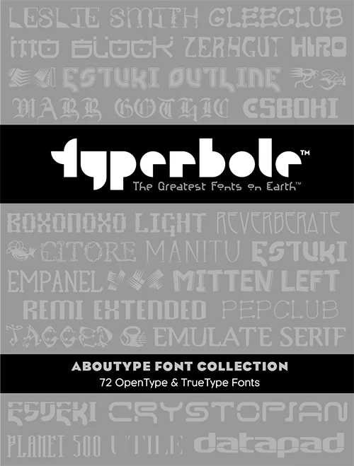 Aboutype font collection specimen cover