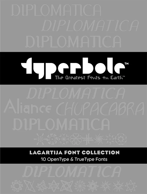 Lagartija font collection specimen cover