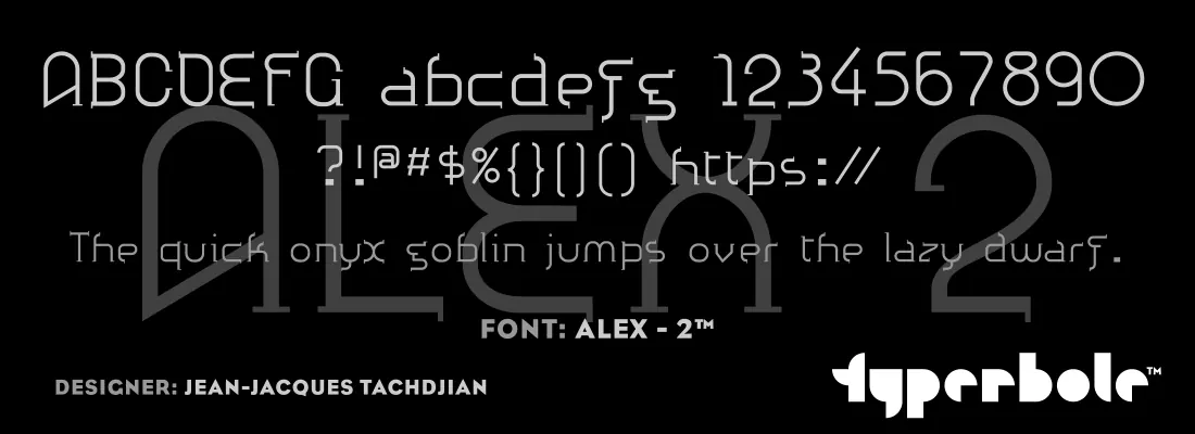 Alex 2 font specimen