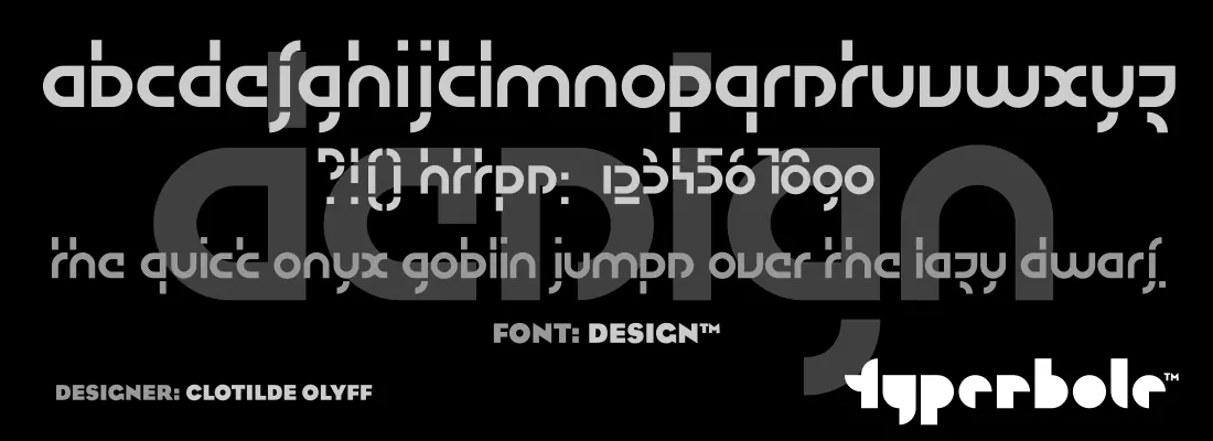Design font specimen