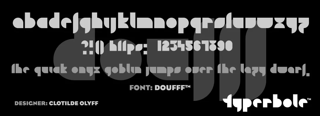 Doufff font specimen