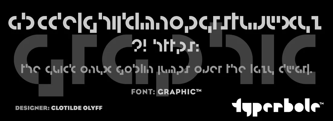Graphic font specimen