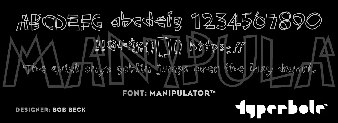 Manipulator font specimen