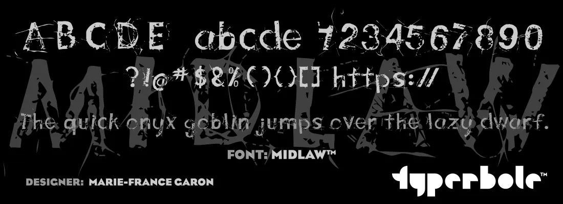 Midlaw font specimen