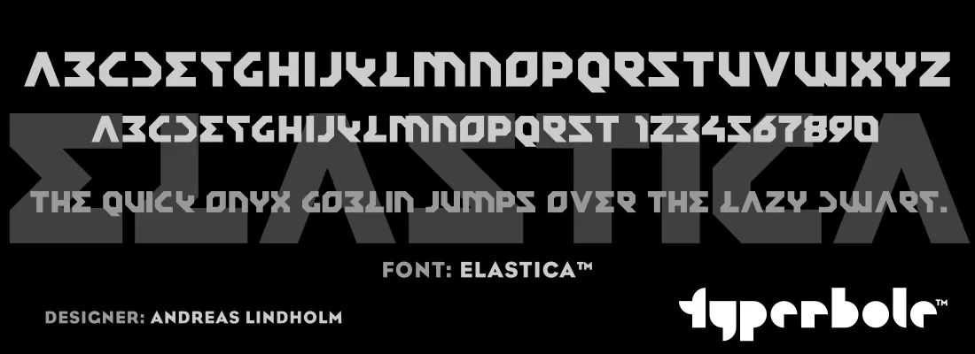 Elastica font specimen