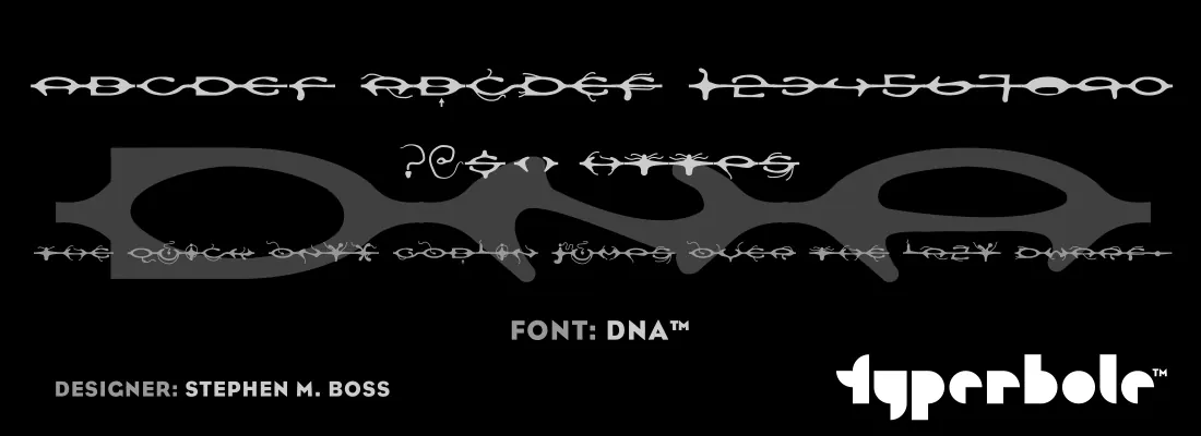 Dna font specimen