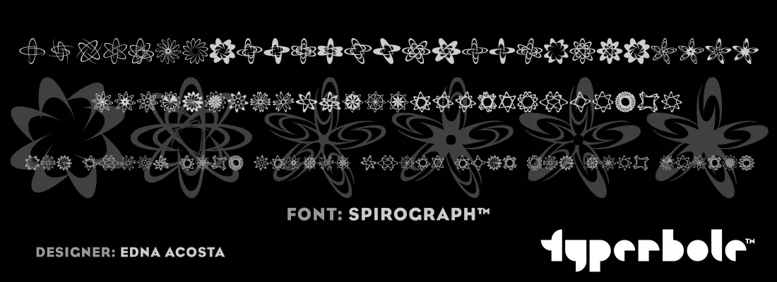 Spirograf font specimen