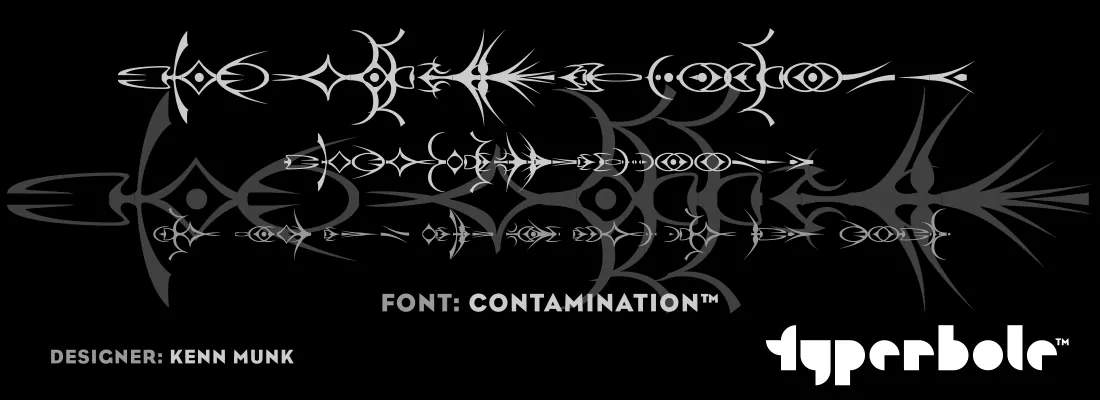 Contamination font specimen