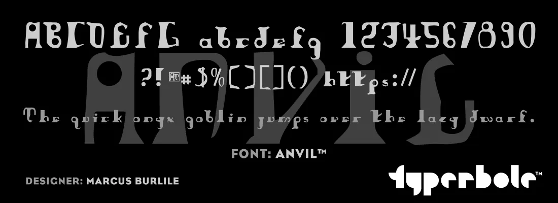 Anvil font specimen