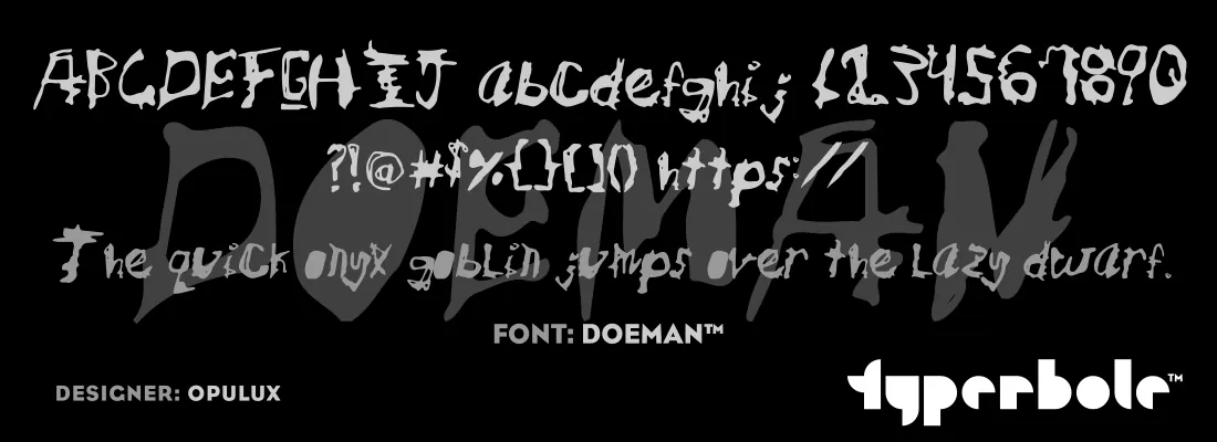 Doeman font specimen