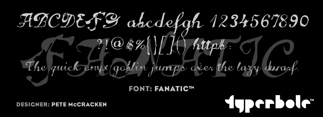 Fanatic font specimen