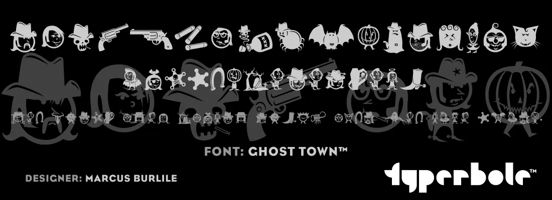Ghost Town font specimen
