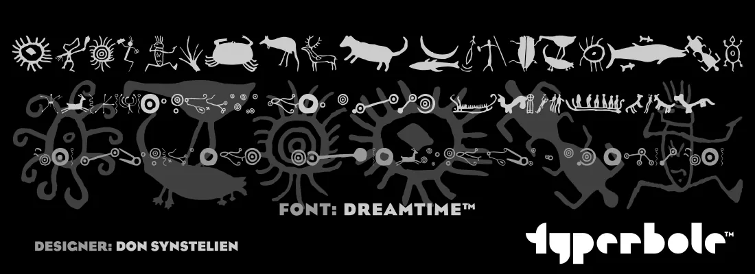 Dreamtime font specimen