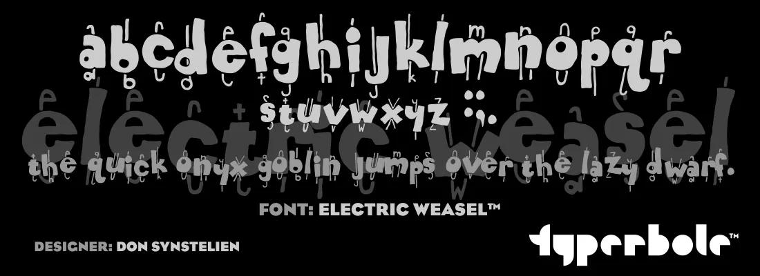 Electric Weasel font specimen